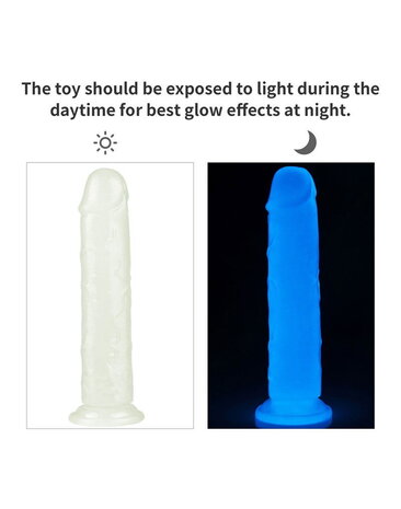 LoveToy Lumino Play Dildo - Realistischer Dildo 21 cm Ø4 cm + Glow in the Dark