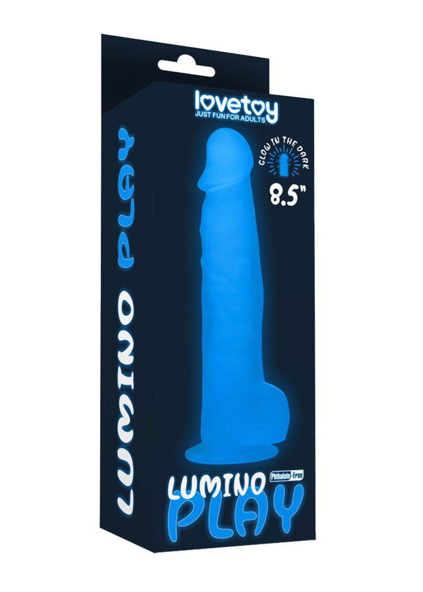 LoveToy Lumino Play Dildo - Realistische dildo 21,5 cm Ø4,5 cm + Lichtgevend in het donker