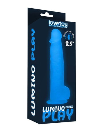 LoveToy Lumino Play Dildo - Realistischer Dildo 21,5 cm Ø4,5 cm + Glow in the Dark