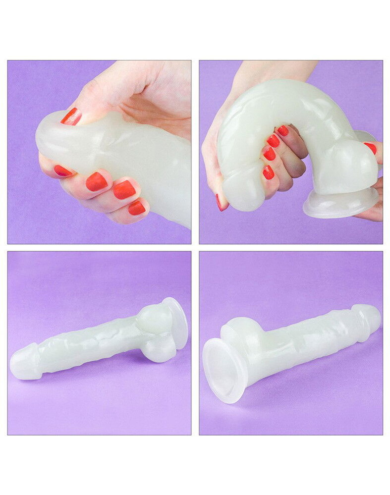 LoveToy Lumino Play Dildo - Realistische dildo 21,5 cm Ø4,5 cm + Lichtgevend in het donker