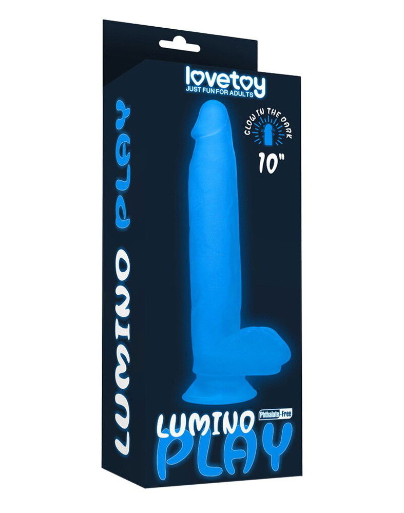 LoveToy Lumino Play Dildo - Realistischer Dildo 26 cm Ø5 cm + Glow in the Dark
