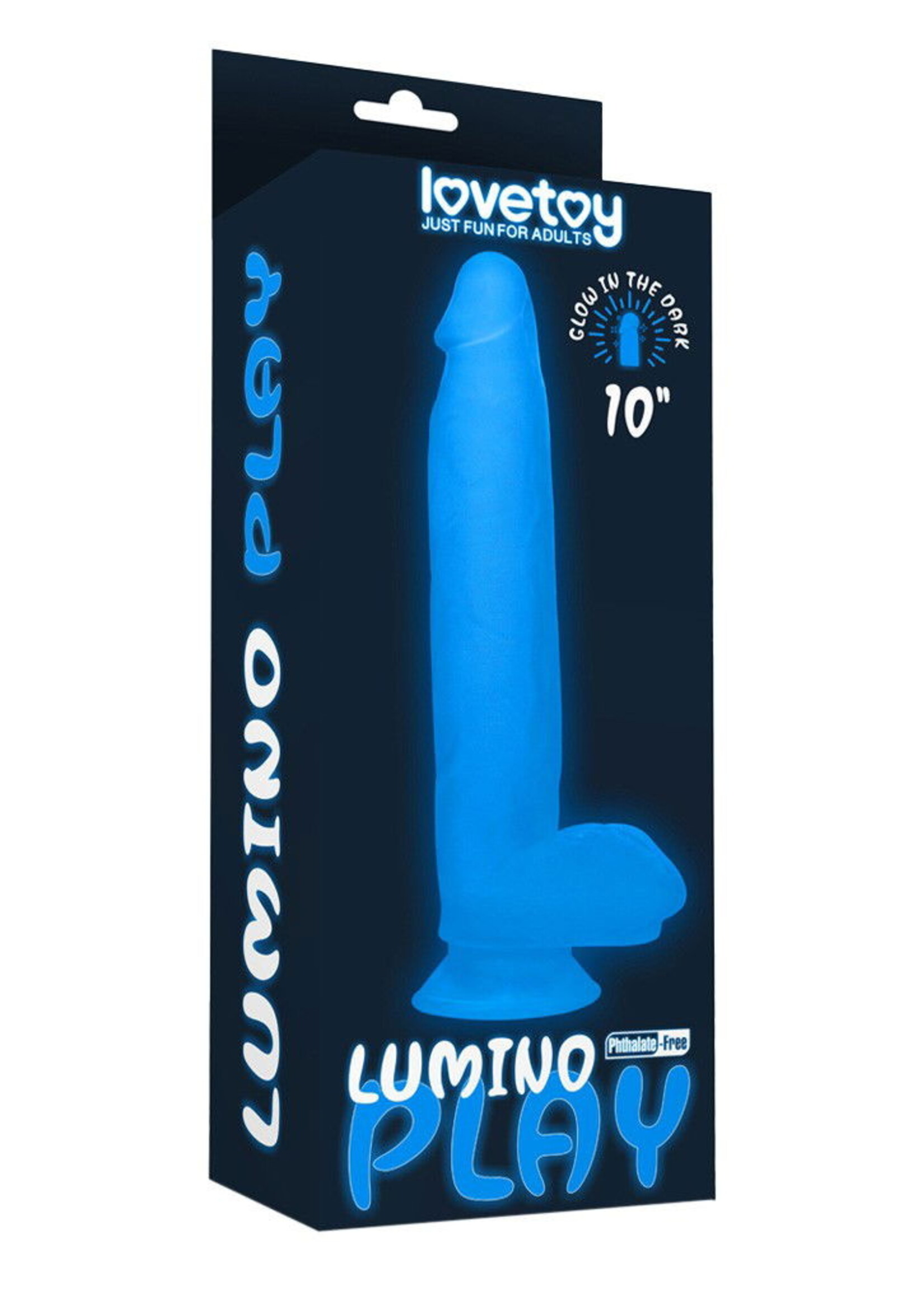 LoveToy Lumino Play Dildo - Realistischer Dildo 26 cm Ø5 cm + Glow in the Dark