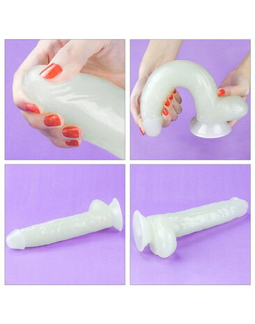 LoveToy Lumino Play Dildo - Realistische dildo 26 cm Ø5 cm + Lichtgevend in het donker
