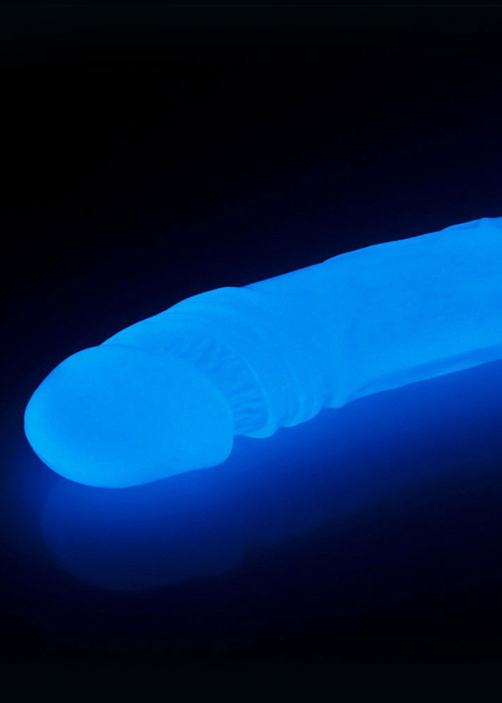 LoveToy Lumino Play dubbele dildo - dubbele dildo 37 cm Ø3-3,8 cm + glow in the dark