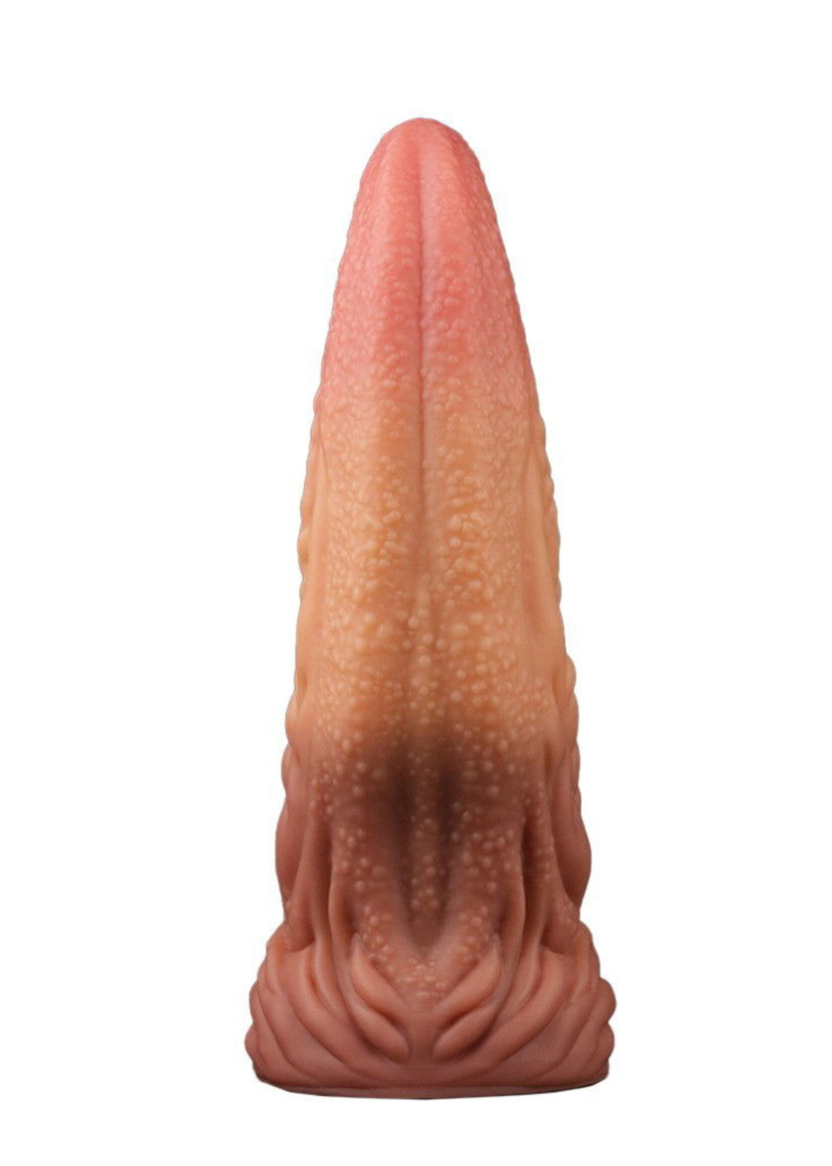 LoveToy Gode avec langue 25,4 cm - Nude/Marron