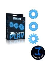 LoveToy Lumino Play Cockring Set van 3 - Glow in the Dark