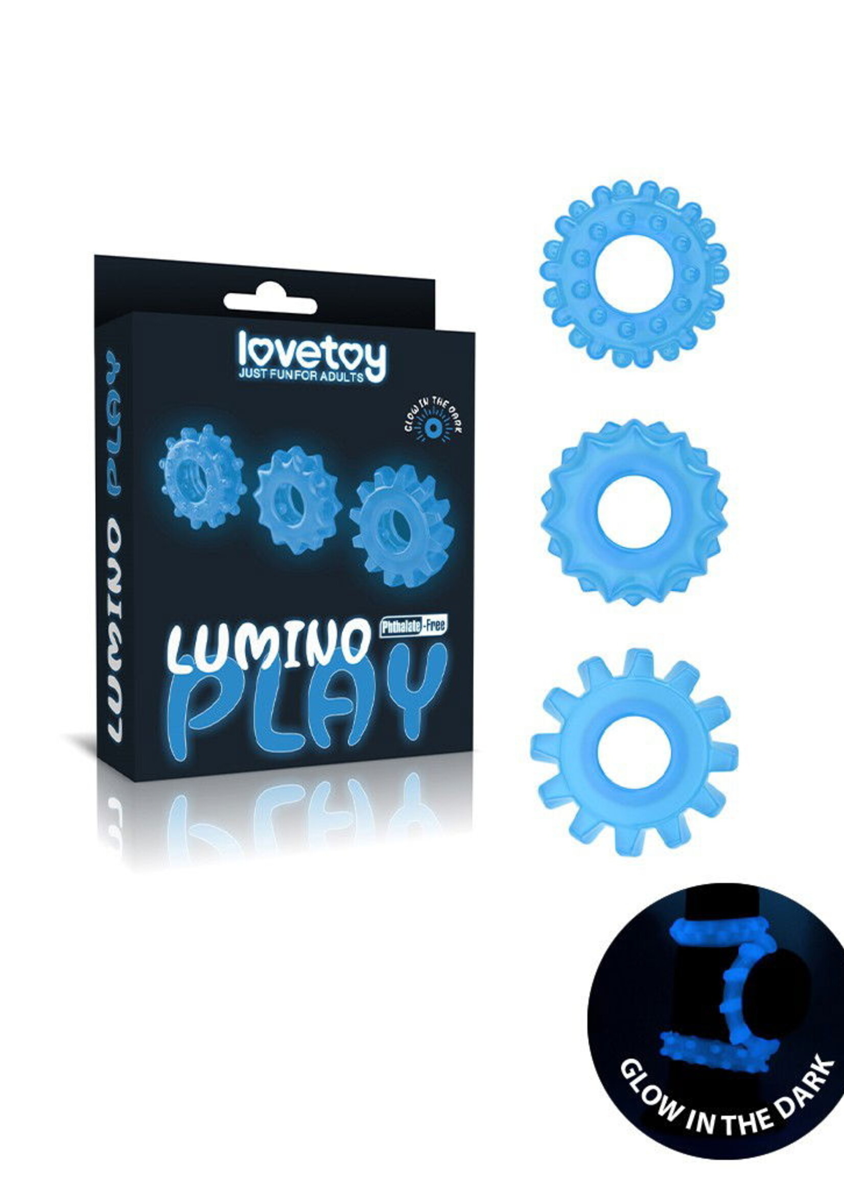 LoveToy Lumino Play Cockring - Lichtgevend in het donker