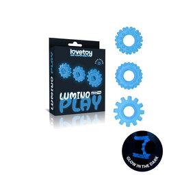 LoveToy Lumino Play penisring - set van 3 LoveToy Lumino Play penisring - set van 3