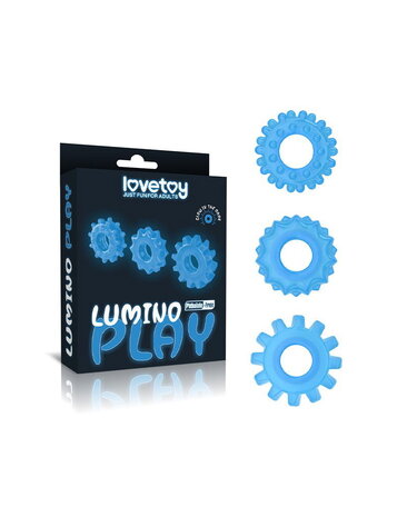LoveToy LoveToy – Lumino Play Cockring 3er-Set – Leuchtet im Dunkeln LoveToy LoveToy – Lumino Play Cockring 3er-Set – Leuchtet im Dunkeln