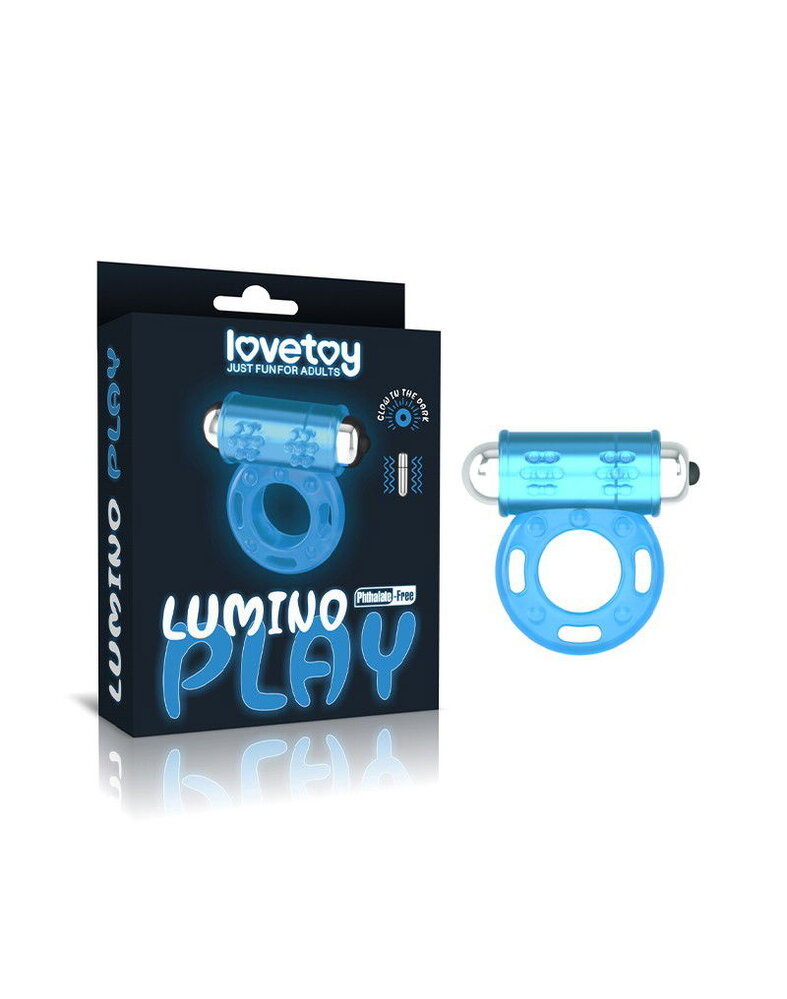 LoveToy Lumino Play Cockring-Vibrator - Ø3,9 cm + Glow in the Dark