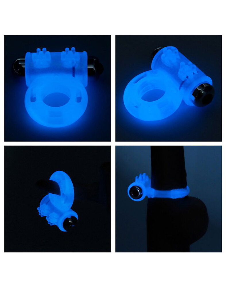 LoveToy Lumino Play Cockring-Vibrator - Ø3,9 cm + Glow in the Dark