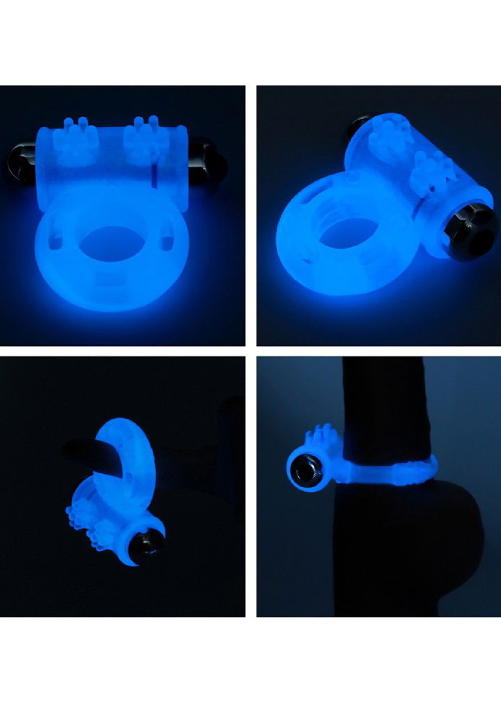 LoveToy Lumino Play penisring vibrator - Ø3,9 cm + lichtgevend in het donker