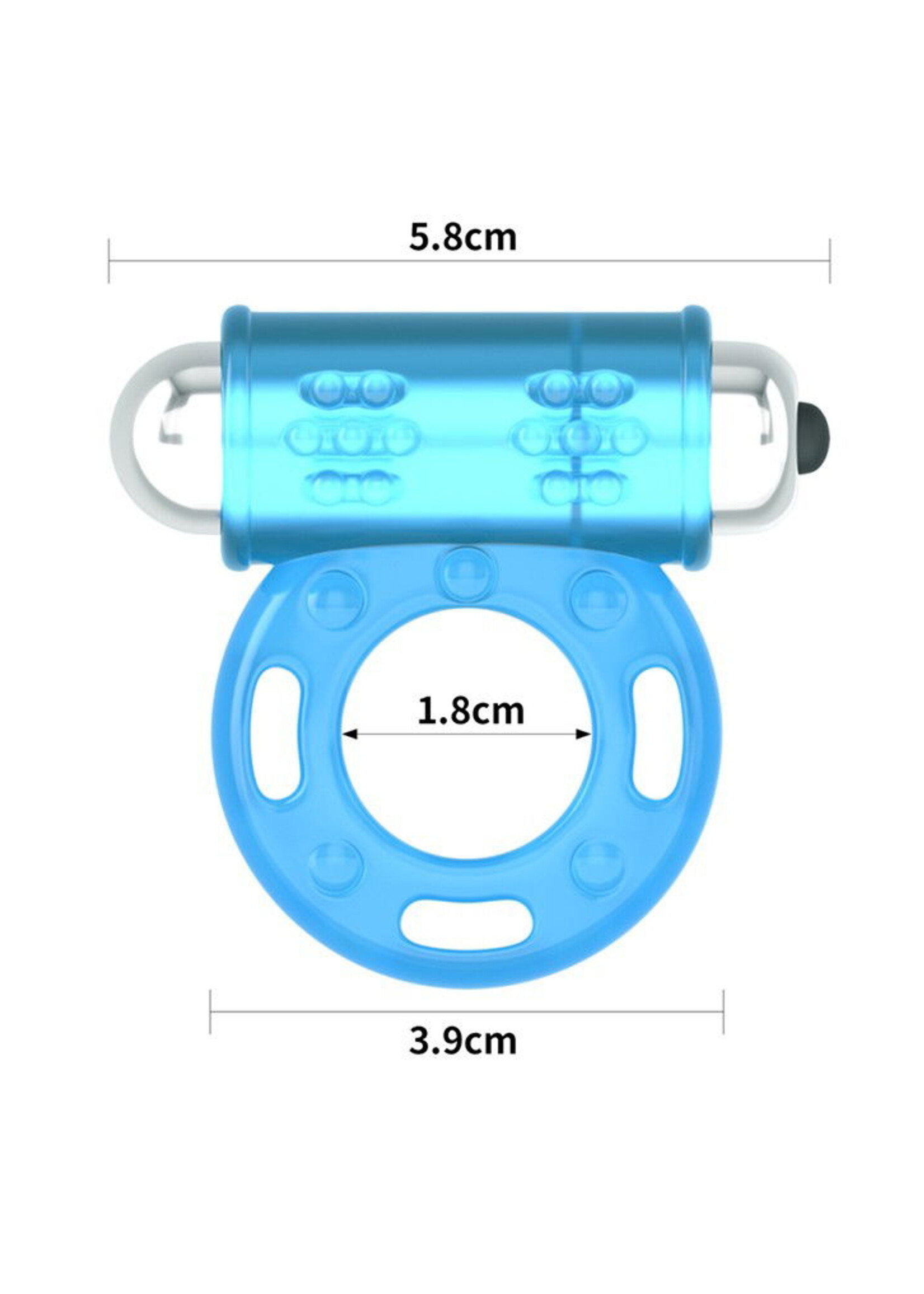 LoveToy Lumino Play penisring vibrator - Ø3,9 cm + lichtgevend in het donker