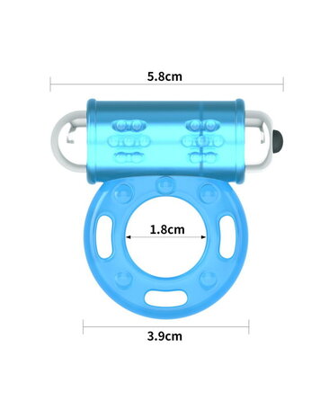 LoveToy Lumino Play Cockring-Vibrator - Ø3,9 cm + Glow in the Dark