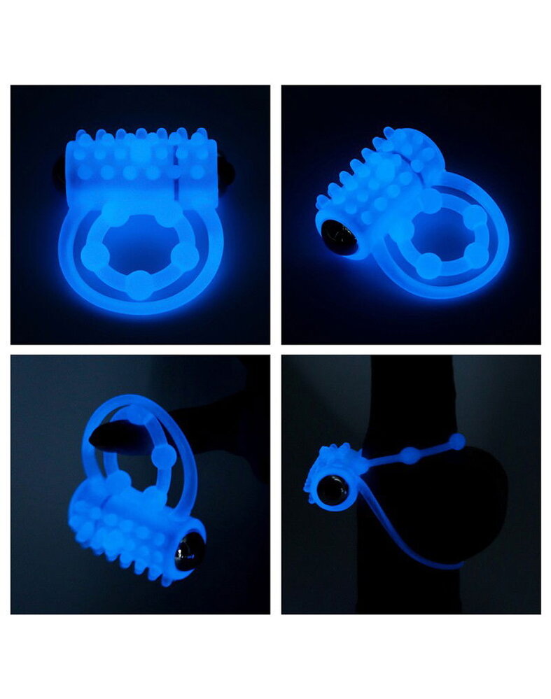 LoveToy Lumino Play penisring vibrator - Ø2,5-5 cm + lichtgevend in het donker