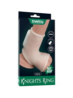 LoveToy Silk Knights Ring - Vibrerende Penis Sleeve - Wit
