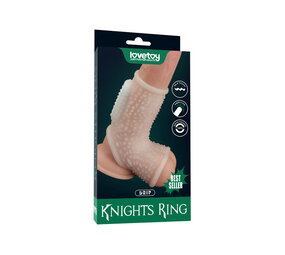 LoveToy Drip Knights Ring - Vibrerende Penis Sleeve - Wit