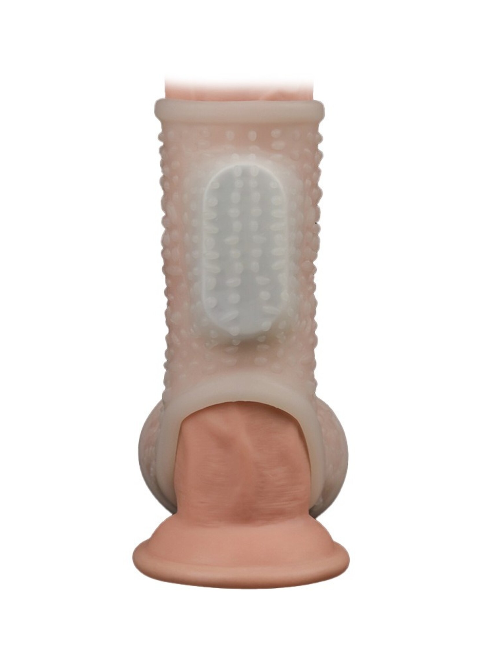 LoveToy Drip Knights Ring - Manchon vibrant pour pénis - Blanc