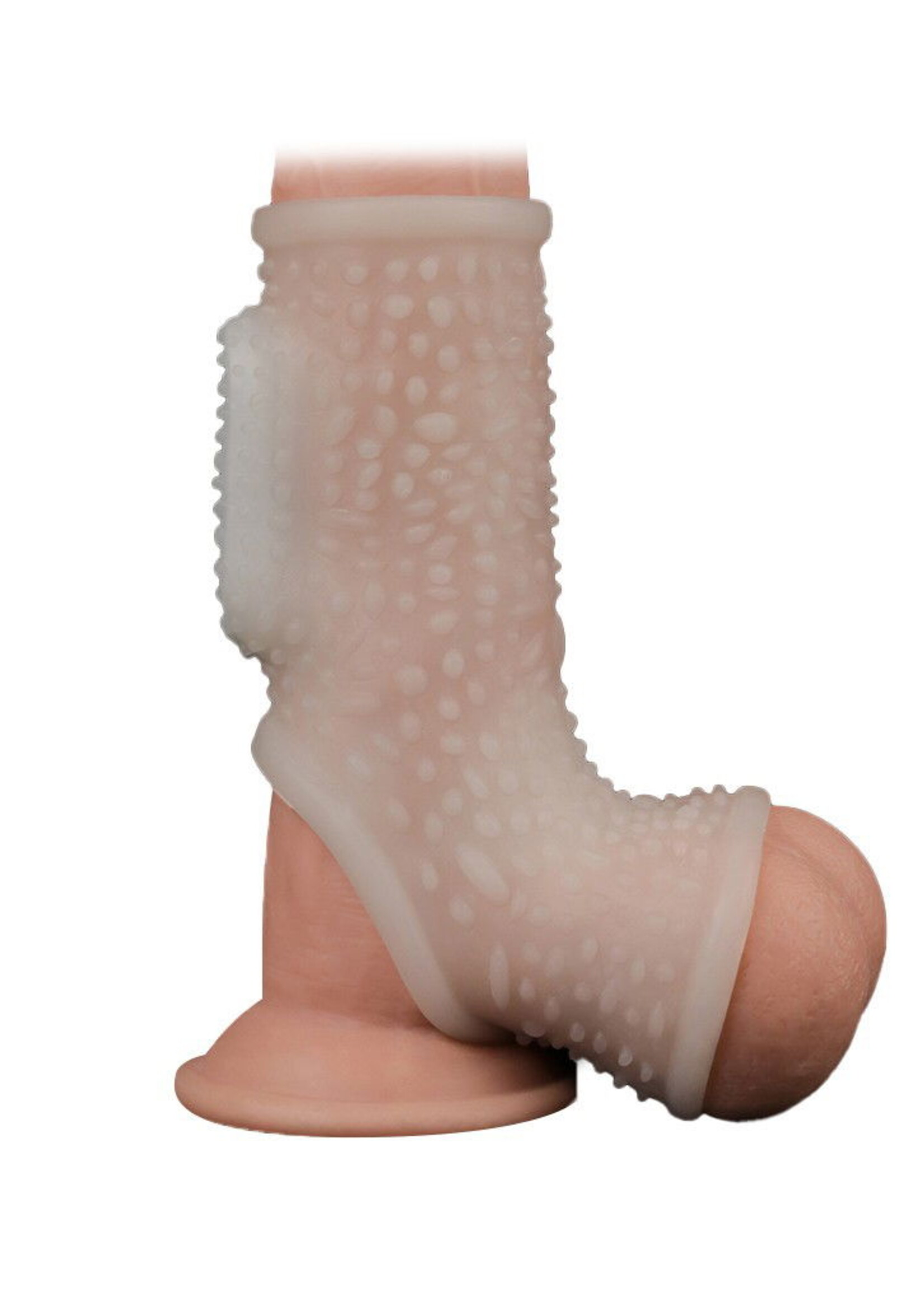 LoveToy Drip Knights Ring - Manchon vibrant pour pénis - Blanc