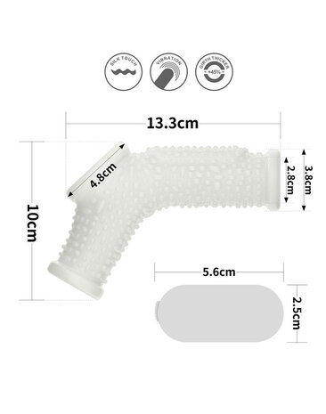 LoveToy Drip Knights Ring - penisring met vibratie Ø3,8-4,8 cm