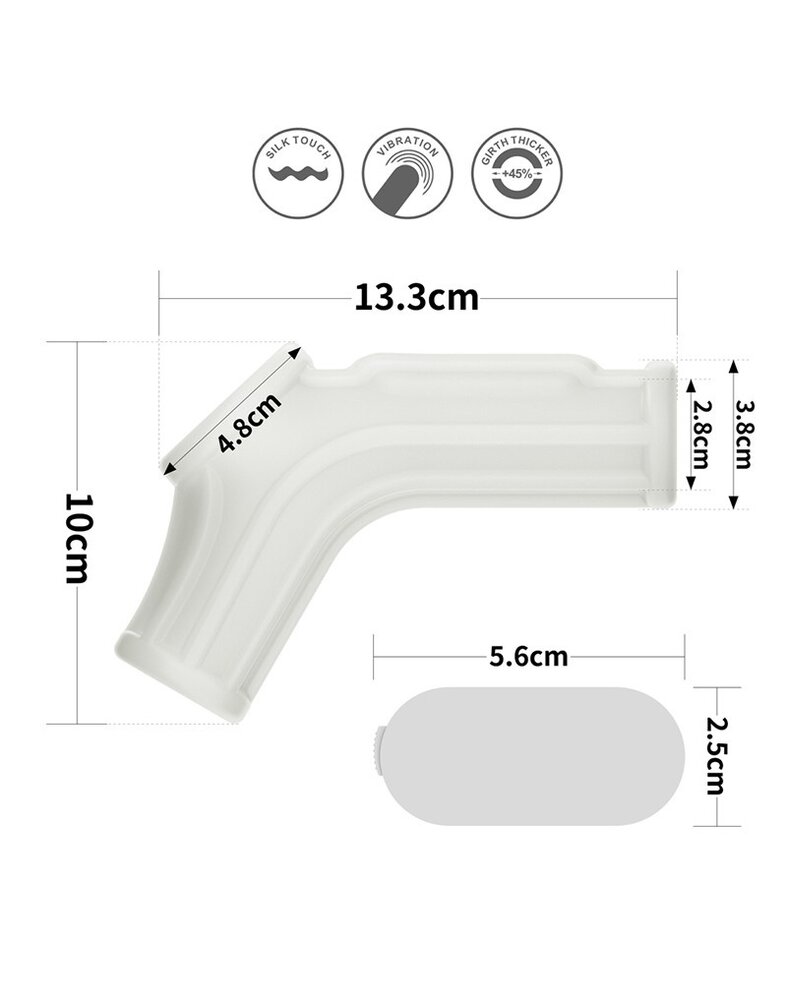 LoveToy LoveToy - Ridge Knights Ring - Vibrating Penis Sleeve - White LoveToy LoveToy - Ridge Knights Ring - Vibrating Penis Sleeve - White