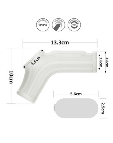 LoveToy LoveToy - Ridge Knights Ring - Vibrating Penis Sleeve - White LoveToy LoveToy - Ridge Knights Ring - Vibrating Penis Sleeve - White