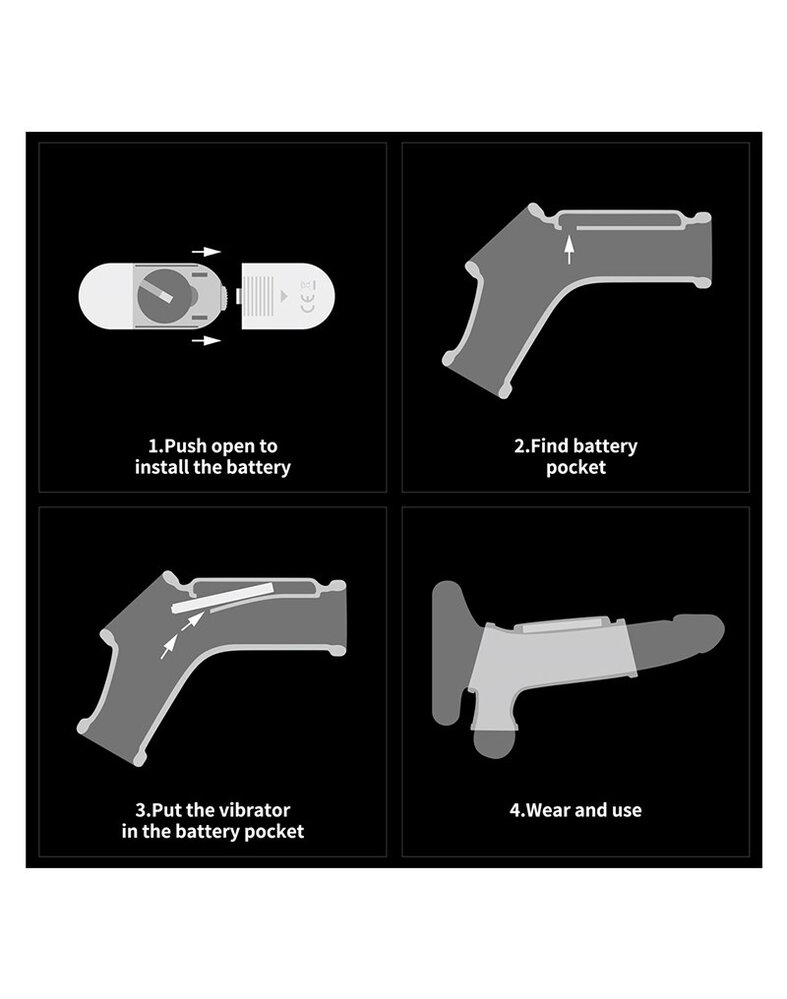 LoveToy LoveToy - Ridge Knights Ring - Manchon vibrant pour pénis - Blanc