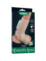 LoveToy Wave Knights Ring - Vibrerende Penis Sleeve - Wit
