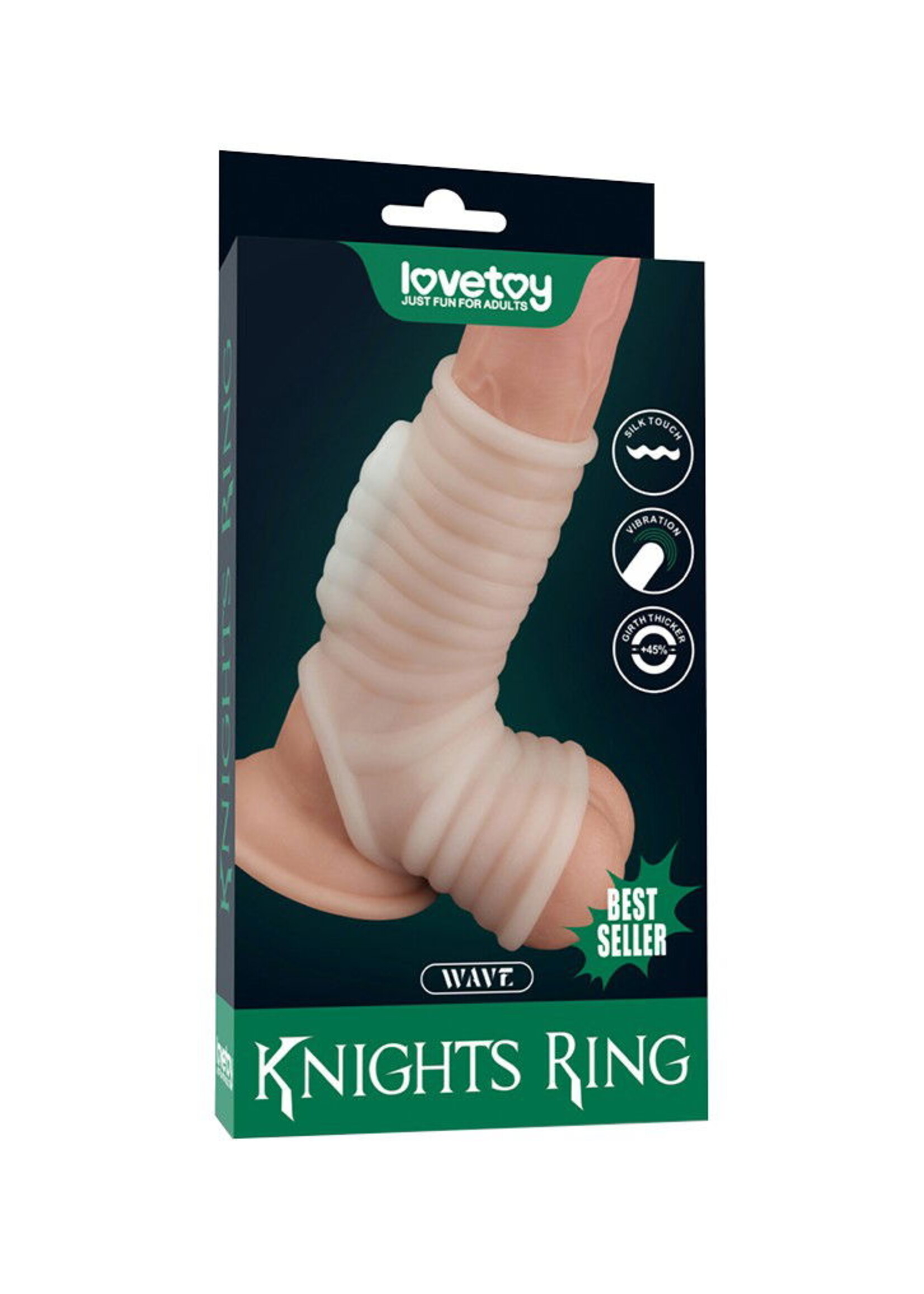 LoveToy Wellenritter-Ring - Penisring mit Vibration Ø3,8-4,8 cm