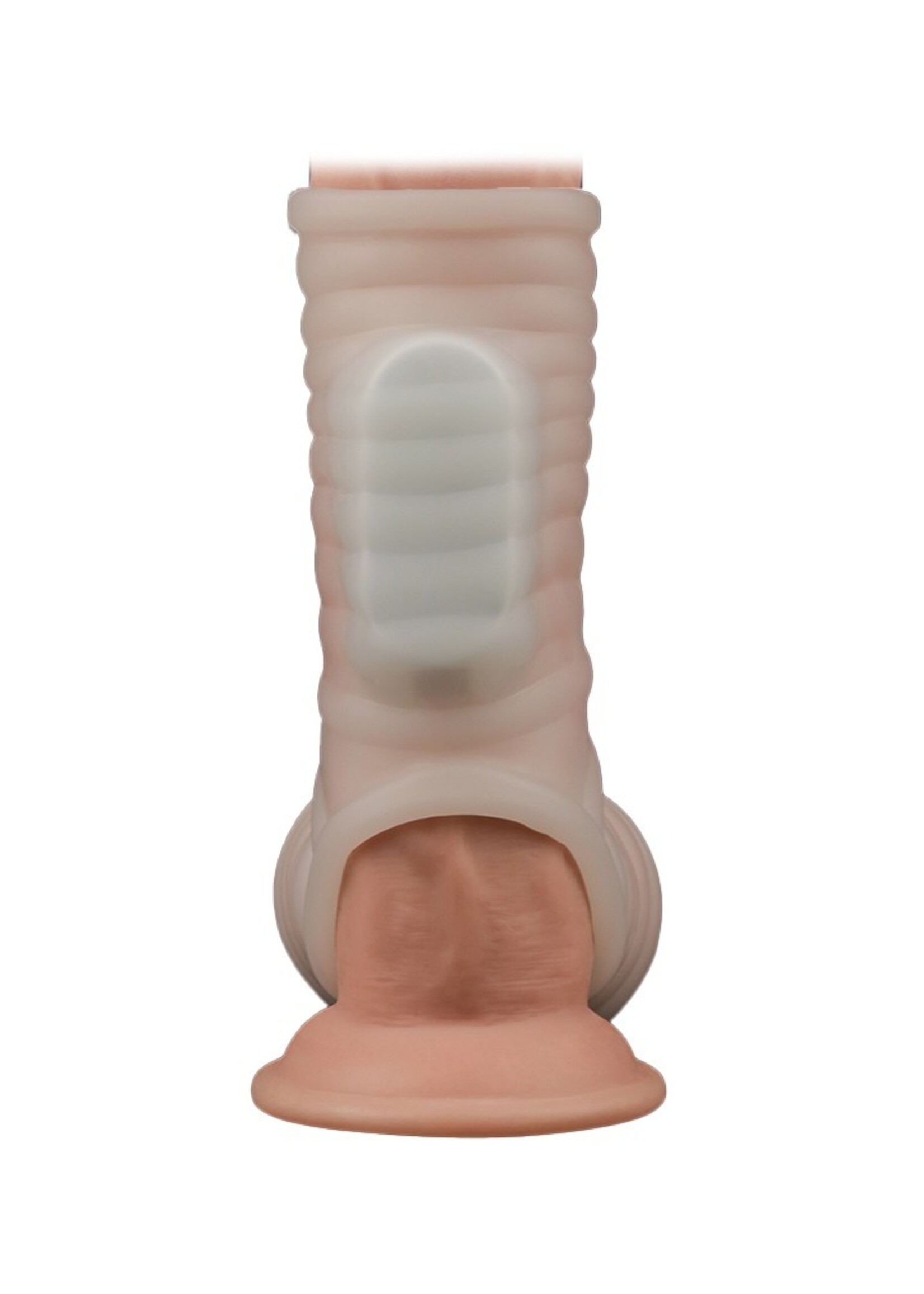 LoveToy Wave Knights Ring - Manchon vibrant pour pénis - Blanc