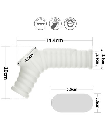 LoveToy LoveToy - Wave Knights Ring - Vibrating Penis Sleeve - White LoveToy LoveToy - Wave Knights Ring - Vibrating Penis Sleeve - White