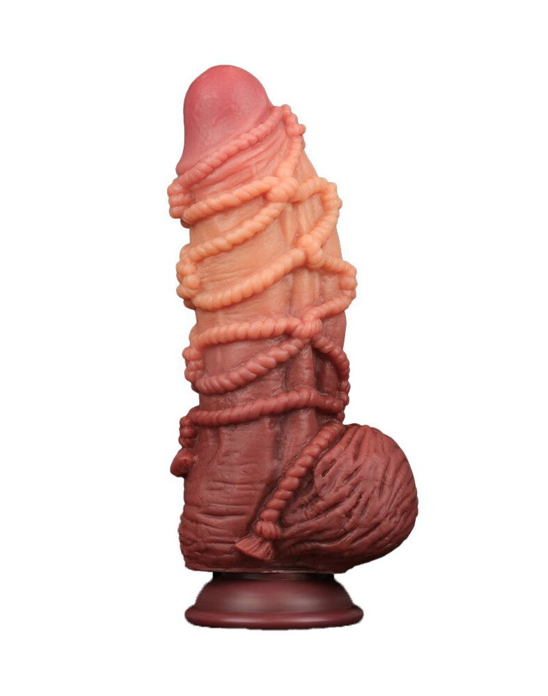 LoveToy Extremer Dildo mit Seilstruktur - XXL-Dildo 24 cm Ø7,7 cm