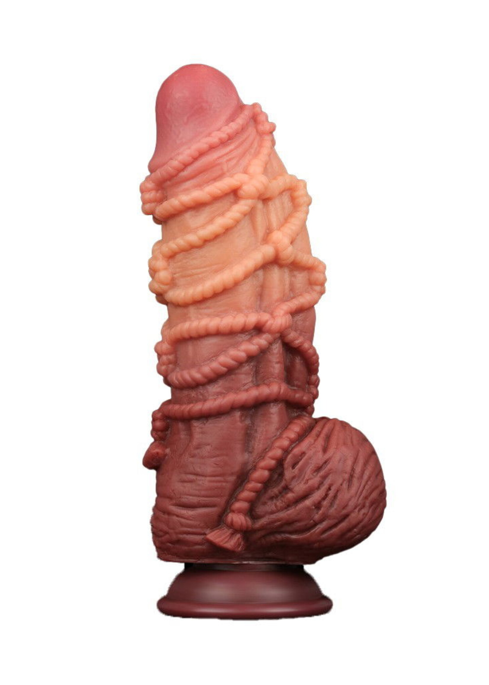 LoveToy Extremer Dildo mit Seilstruktur - XXL-Dildo 24 cm Ø7,7 cm