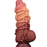 LoveToy LoveToy - Extreme Dildo with Rope Pattern 24 cm - Brown & Nude LoveToy LoveToy - Extreme Dildo with Rope Pattern 24 cm - Brown & Nude