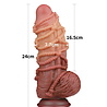 LoveToy LoveToy - Gode extrême avec motif corde 24 cm - Marron et nude LoveToy LoveToy - Gode extrême avec motif corde 24 cm - Marron et nude