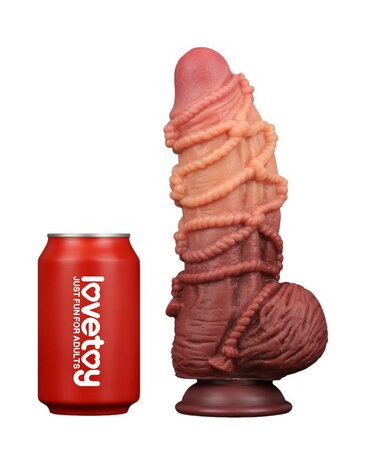 LoveToy Extreem grote dildo met touwstructuur - XXL dildo 24 cm Ø7,7 cm LoveToy Extreem grote dildo met touwstructuur - XXL dildo 24 cm Ø7,7 cm