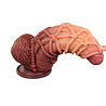 LoveToy Gode extrême avec motif corde 24 cm - Marron et nude
