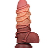 LoveToy LoveToy - Gode extrême avec motif corde 24 cm - Marron et nude LoveToy LoveToy - Gode extrême avec motif corde 24 cm - Marron et nude