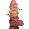 LoveToy LoveToy - Gode extrême avec motif corde 24 cm - Marron et nude LoveToy LoveToy - Gode extrême avec motif corde 24 cm - Marron et nude