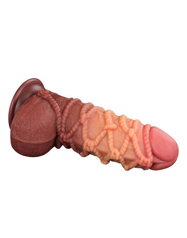 LoveToy Extremer Dildo mit Seilstruktur - XXL-Dildo 24,5 cm Ø7,7 cm