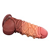 LoveToy LoveToy - Extreme Dildo with Rope Pattern 24 cm - Brown & Nude LoveToy LoveToy - Extreme Dildo with Rope Pattern 24 cm - Brown & Nude