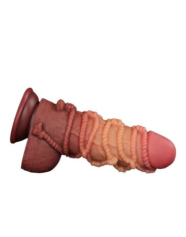 LoveToy Extremer Dildo mit Seilstruktur - XXL-Dildo 24,5 cm Ø7,7 cm