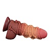 LoveToy Extremer Dildo mit Seilstruktur - XXL-Dildo 24,5 cm Ø7,7 cm