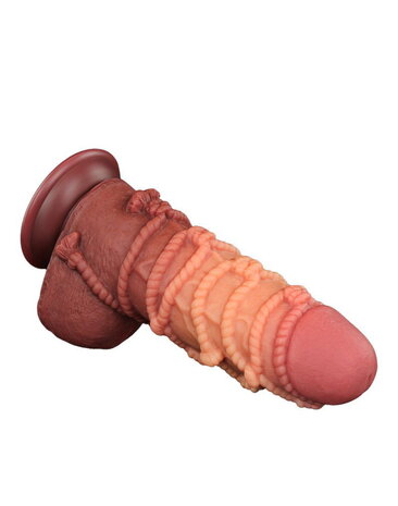 LoveToy Extremer Dildo mit Seilstruktur - XXL-Dildo 24,5 cm Ø7,7 cm