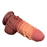 LoveToy LoveToy - Extreme Dildo with Rope Pattern 24 cm - Brown & Nude LoveToy LoveToy - Extreme Dildo with Rope Pattern 24 cm - Brown & Nude