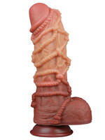 LoveToy Extreme Dildo mit Seilstruktur 26,5 cm