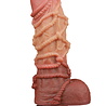 LoveToy Gode extrême avec motif corde 26,5 cm - Marron et nude