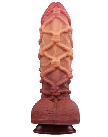 LoveToy Extreme Dildo mit Seilstruktur - XXL-Dildo 26,5 cm Ø7,7 cm