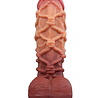 LoveToy Gode extrême avec motif corde 26,5 cm - Marron et nude