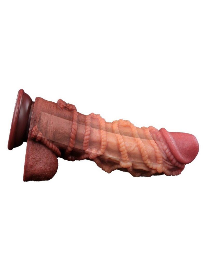 LoveToy Extreem lange dildo met touwstructuur - XXL dildo 26,5 cm Ø7,7 cm LoveToy Extreem lange dildo met touwstructuur - XXL dildo 26,5 cm Ø7,7 cm
